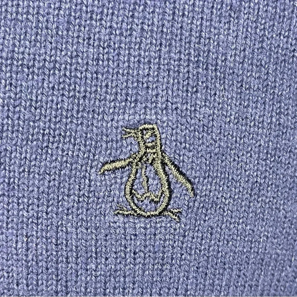 Original Penguin Men's V-Neck Pullover Sweater | Navy Blue | Size XL 100% Cotton - Picture 4 of 7